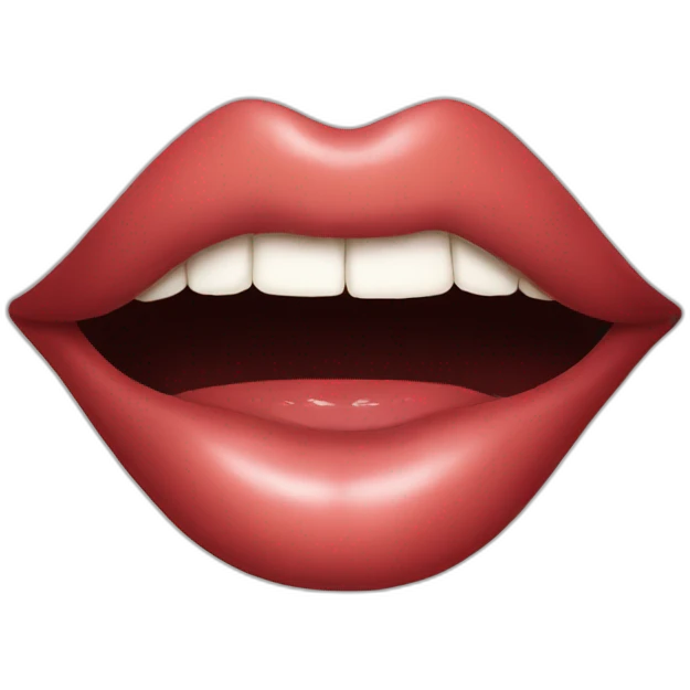 Lip bite emoji