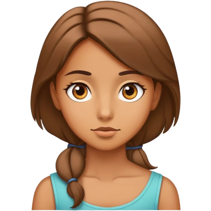girl turned to her side with her eyes looking emoji