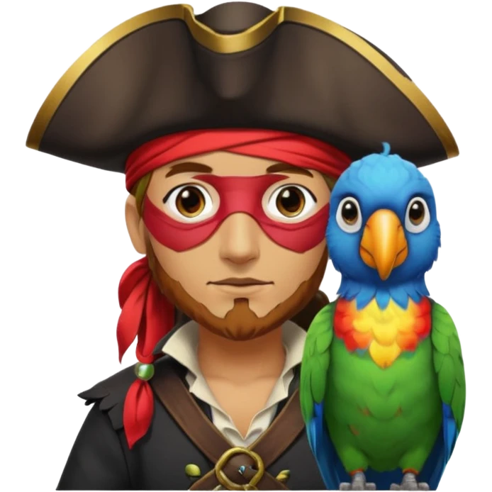 pirate and parrot emoji