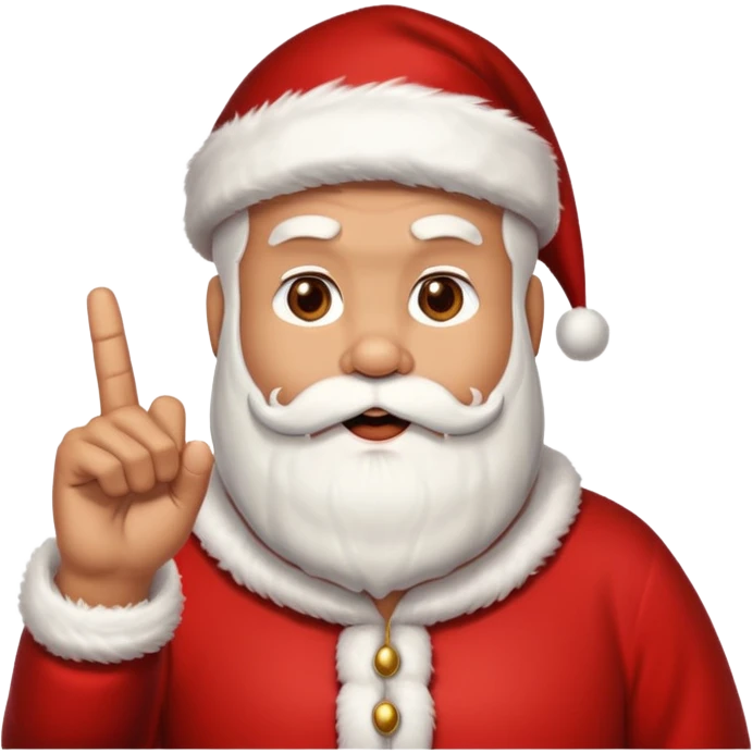 Santa sticking up middle finger emoji