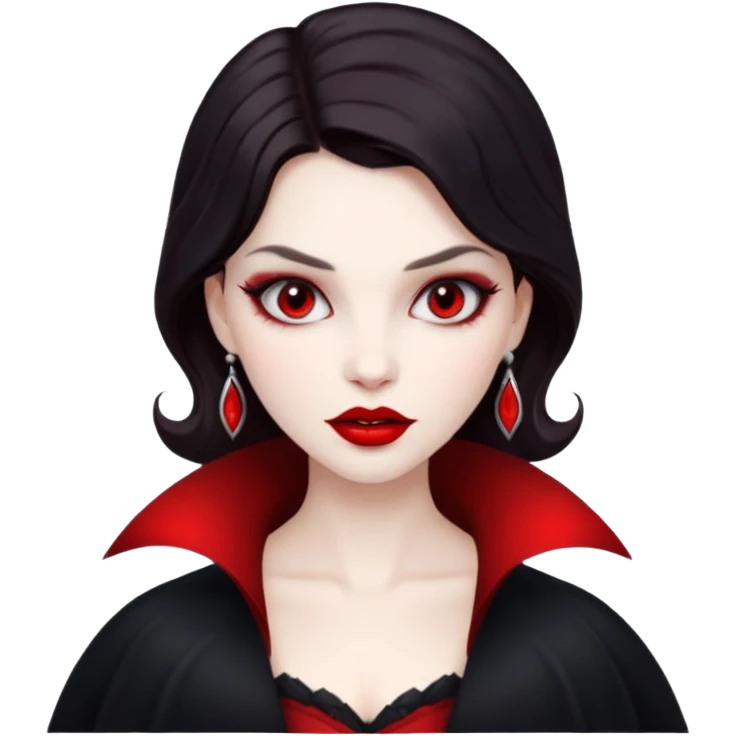 Vampire lady with red lips emoji
