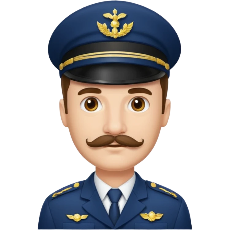 
moustache uniform man emoji