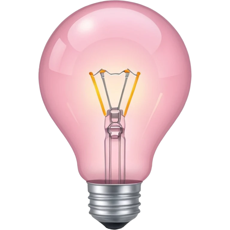 light pink light bulb shiny emoji