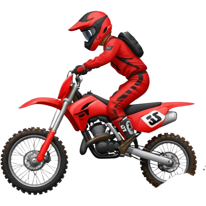 une  moto cross qui vole emoji