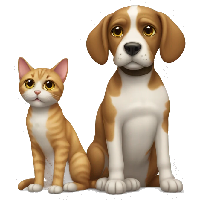 cat and dog emoji