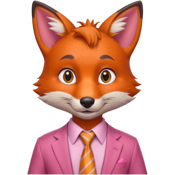 Nick Wilde (pink shirt with tie) from the Zootopia Disney movie emoji