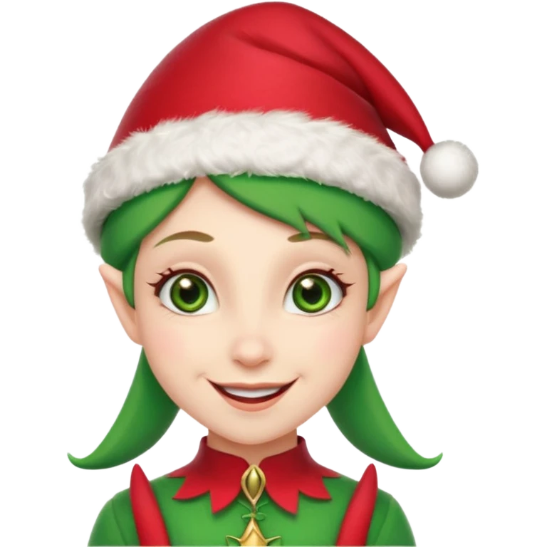 Cool Christmas elf emoji