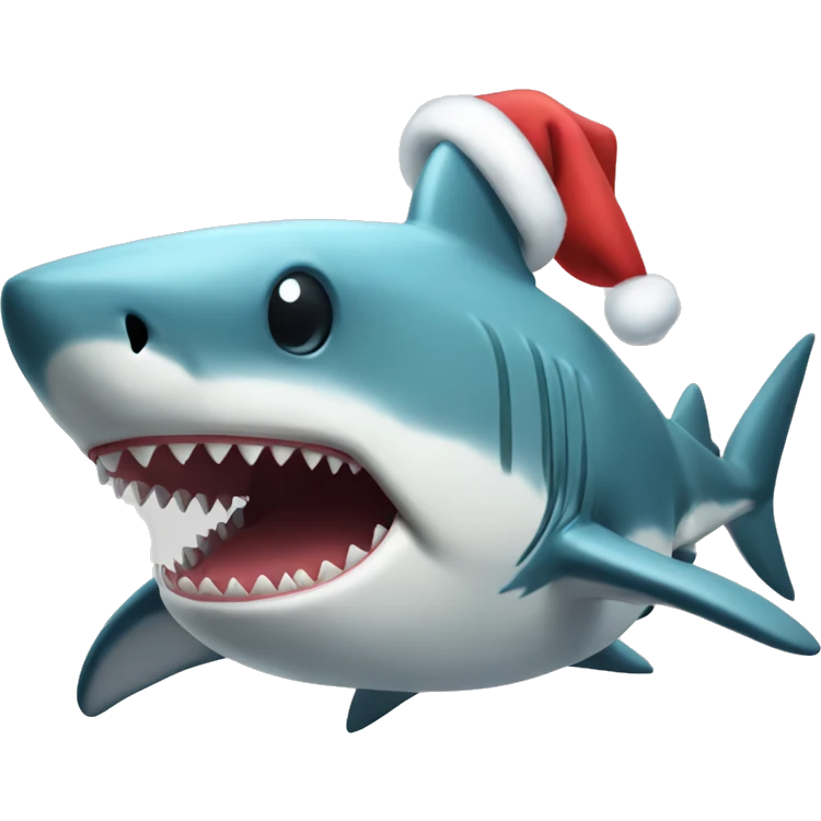 Christmas shark emoji