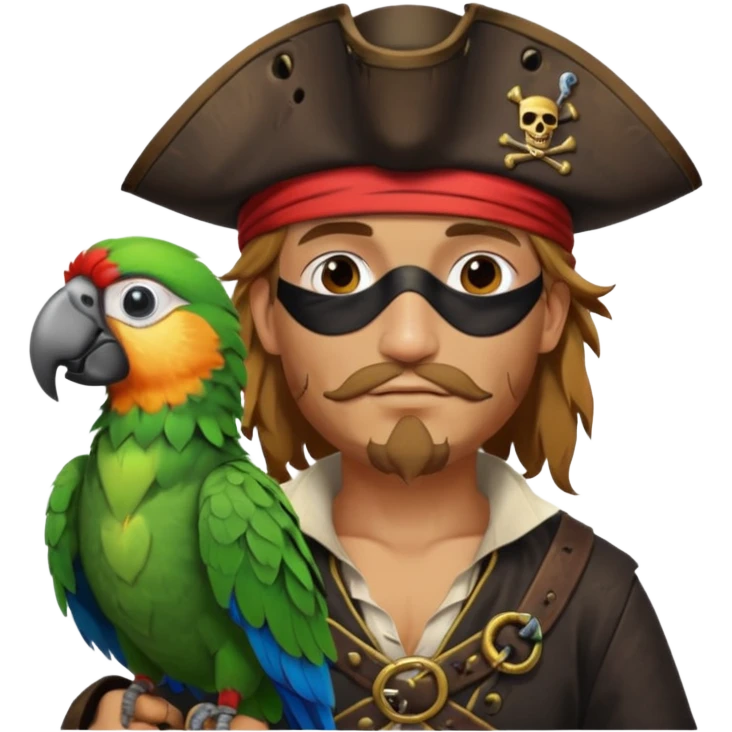 pirate and parrot emoji