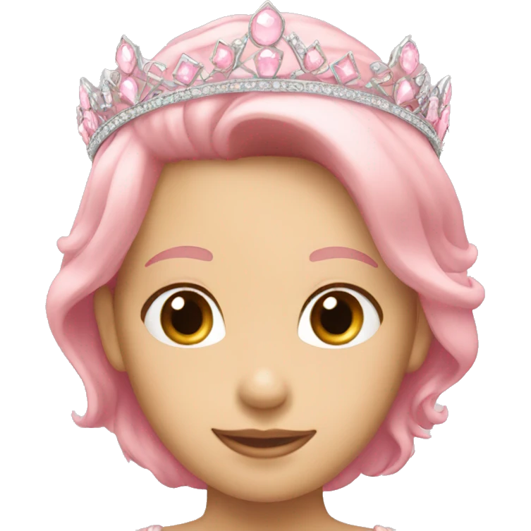 Pastel pink tiara emoji