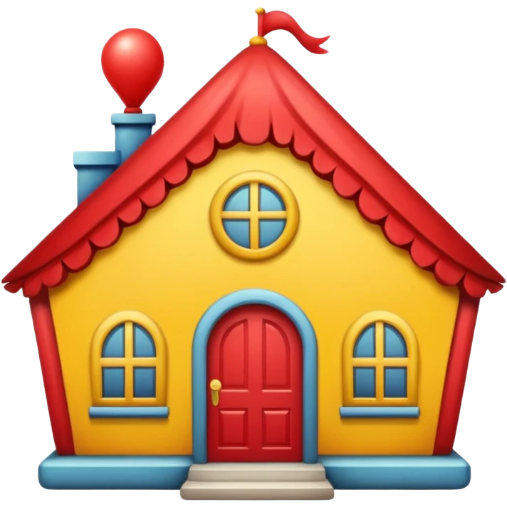 clown house yellow emoji
