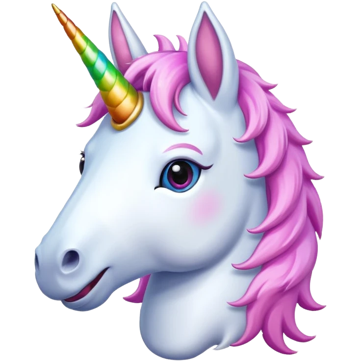 Unicorn complity and happy emoji