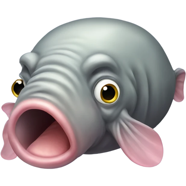 Blob fish elephant trunk emoji