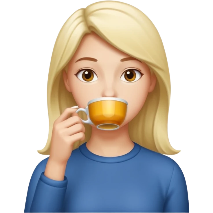 Person sipping tea emoji