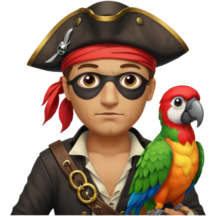 pirate and parrot emoji