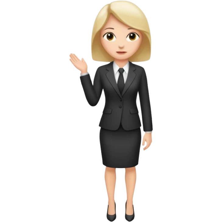 Female business woman standing emoji