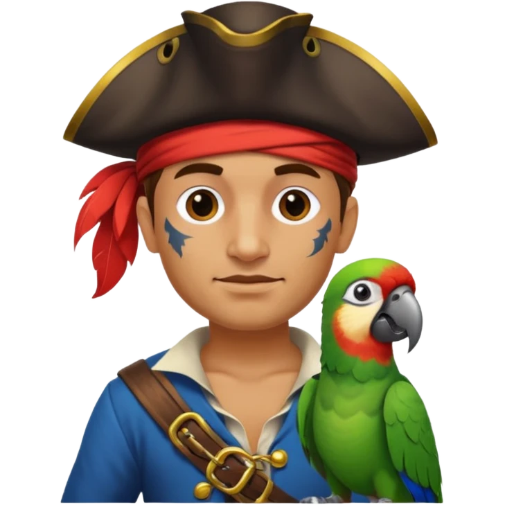 pirate and parrot emoji
