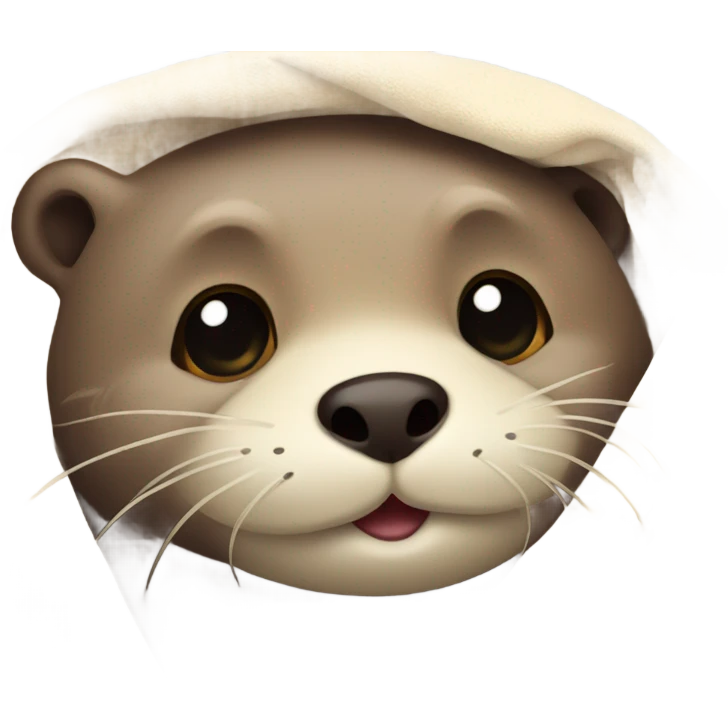 Otter in a blanket emoji