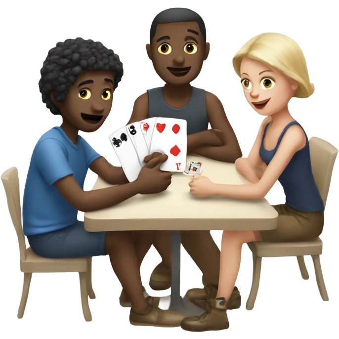 white people playing cards emoji