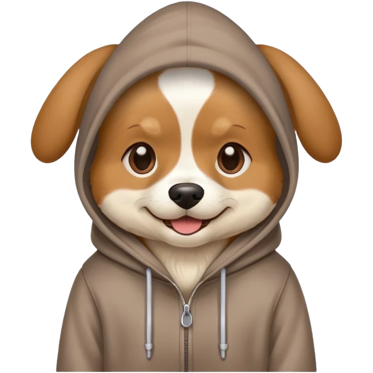 dog wearing a hoodie emoji