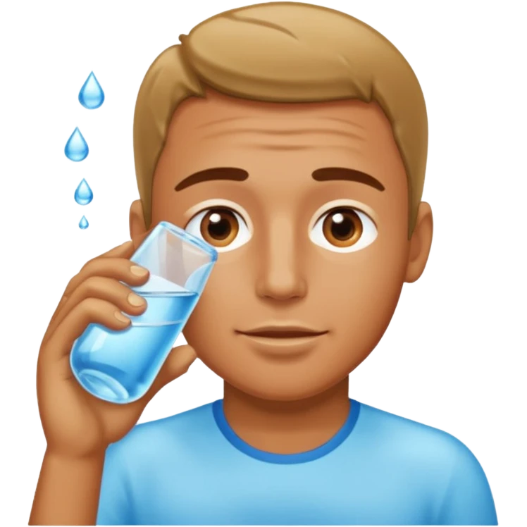 man drinking water emoji