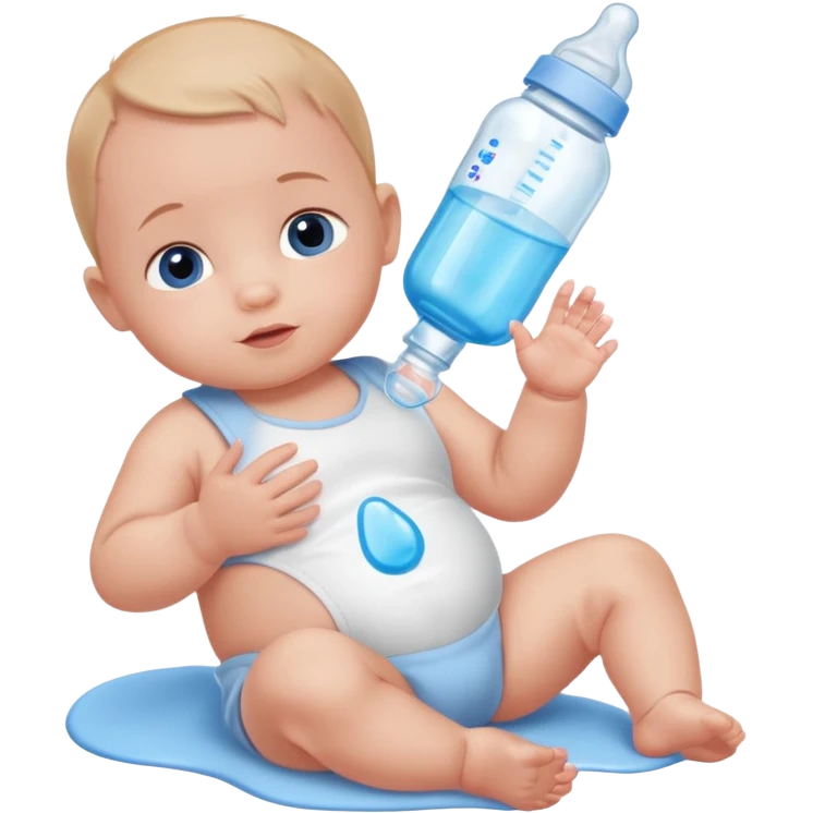 Work in a scripted font around lots of NICU related stuff; baby bottle, blue and pink footprints, monitoring emoji