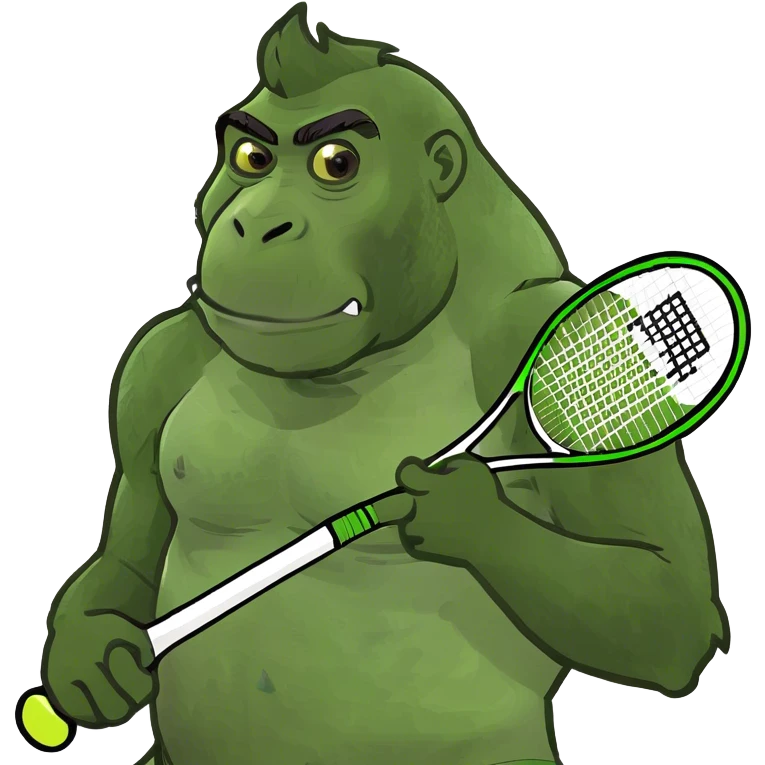 Gorilla with Padel racket  emoji