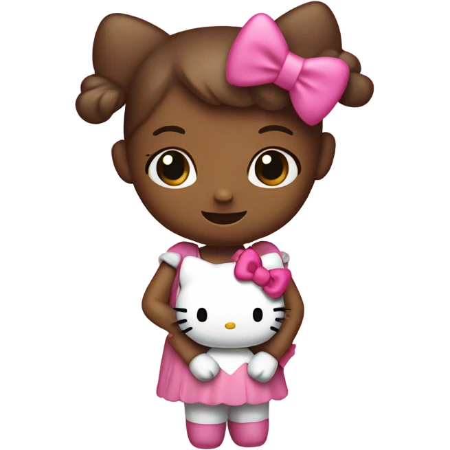 Hello kitty holding Pink herb nugget emoji