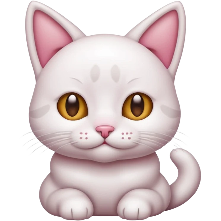 creame un gato cachorro blanco solo blanco emoji