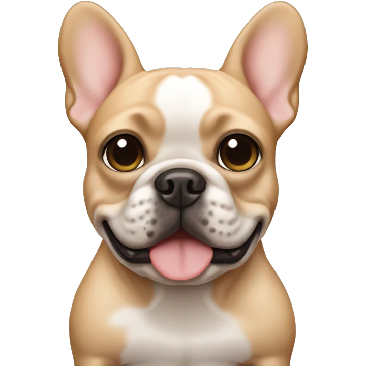 Holding a tan French bulldog  emoji