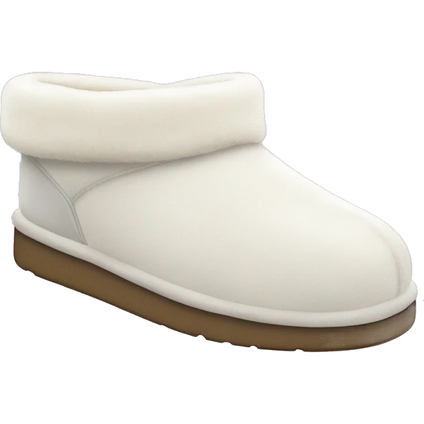 white UGG slippers frontal view emoji