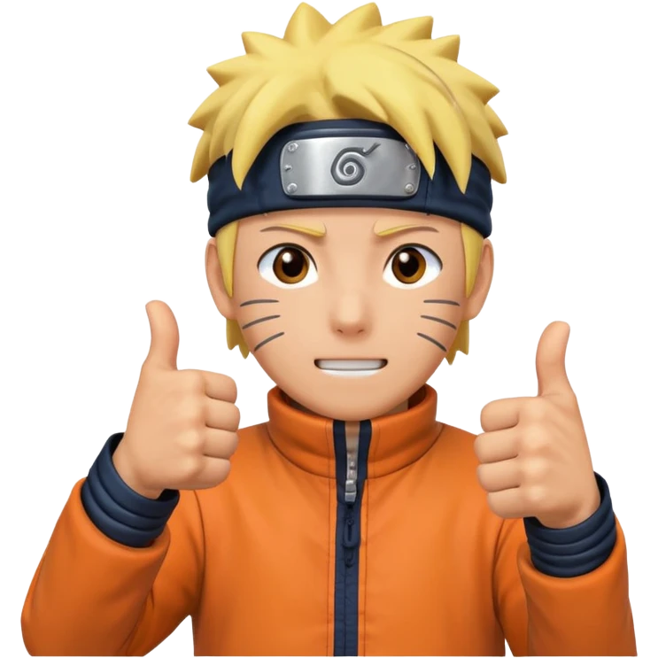 naruto shows thumbsup emoji