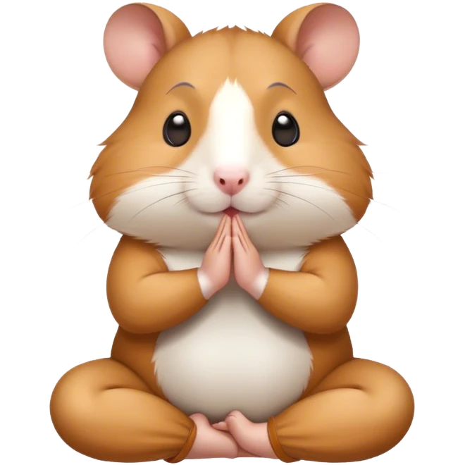 a hamster doing yoga emoji