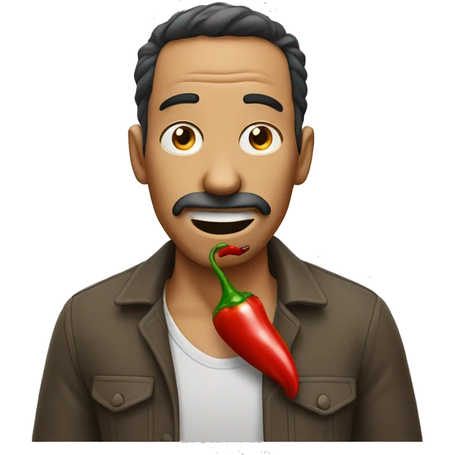 Man who ate chilli pepper  emoji