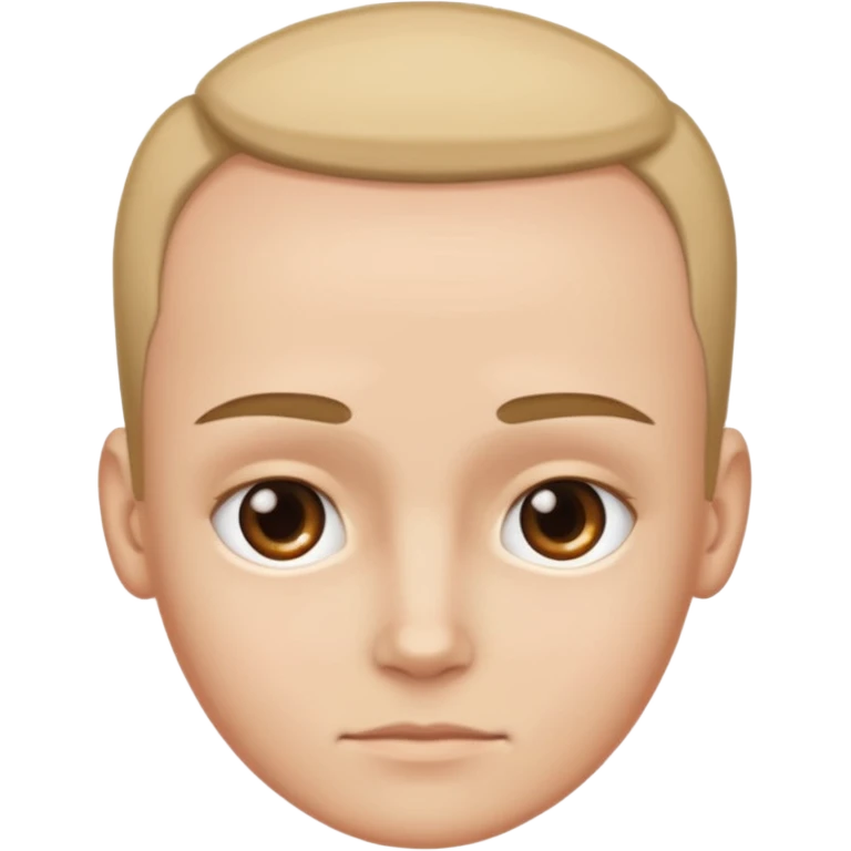 emoji of a human forehead only, showing the area between eyebrows and hairline, simple cartoon style emoji