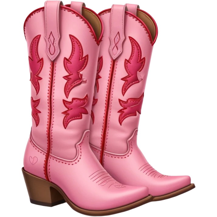 cowgirl boots cute a tiny bit of red and pink on it NO TEAL a little girlie emoji