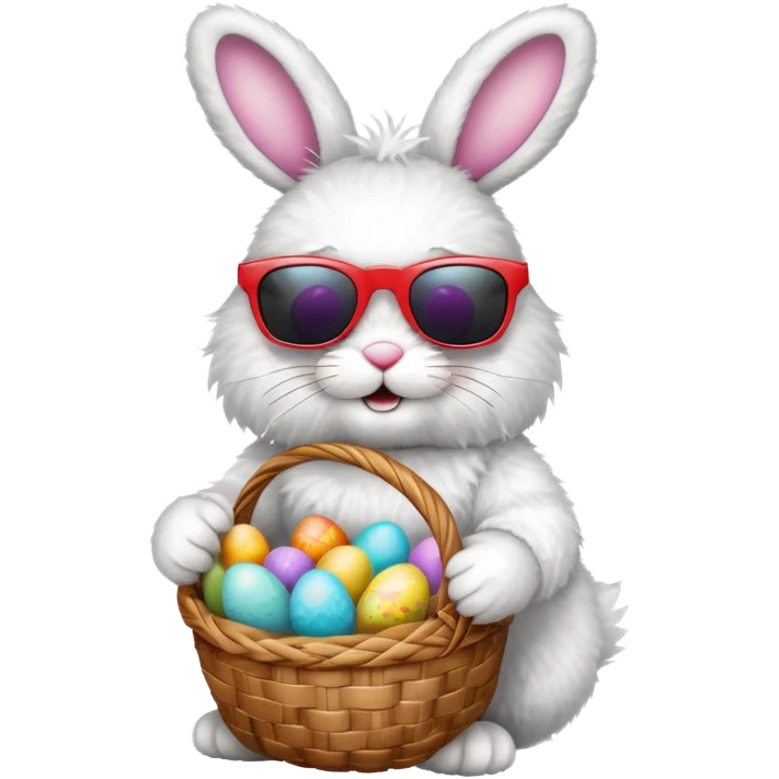 Easter bunny wearing sunglasses emoji