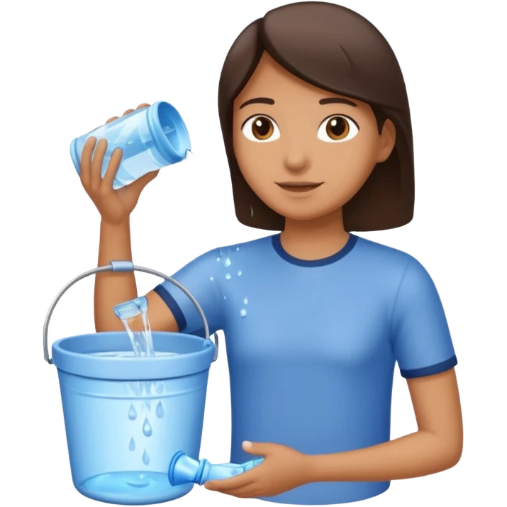 emptying a bucket of water emoji