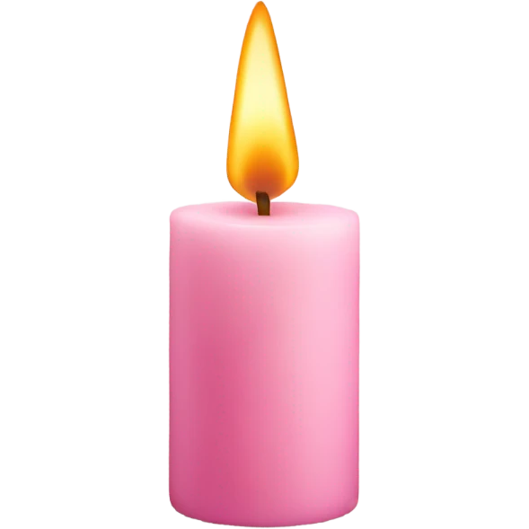 light pink candle emoji