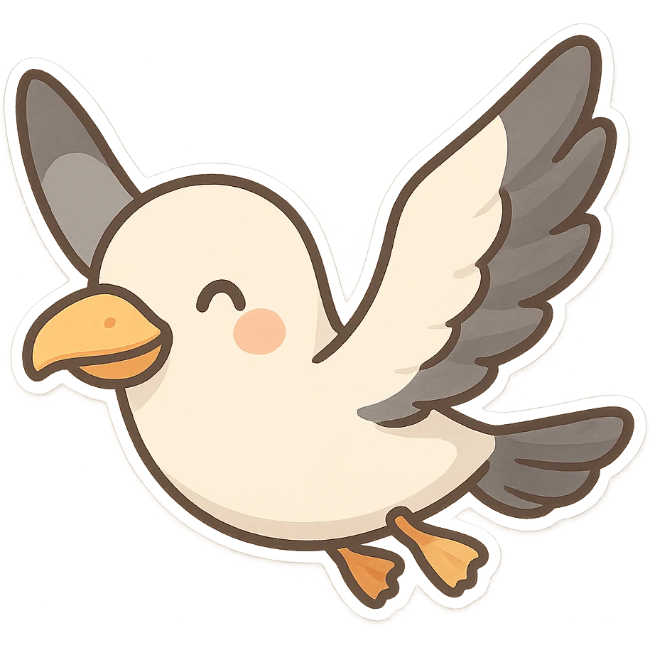 一只飞翔的海鸥 emoji