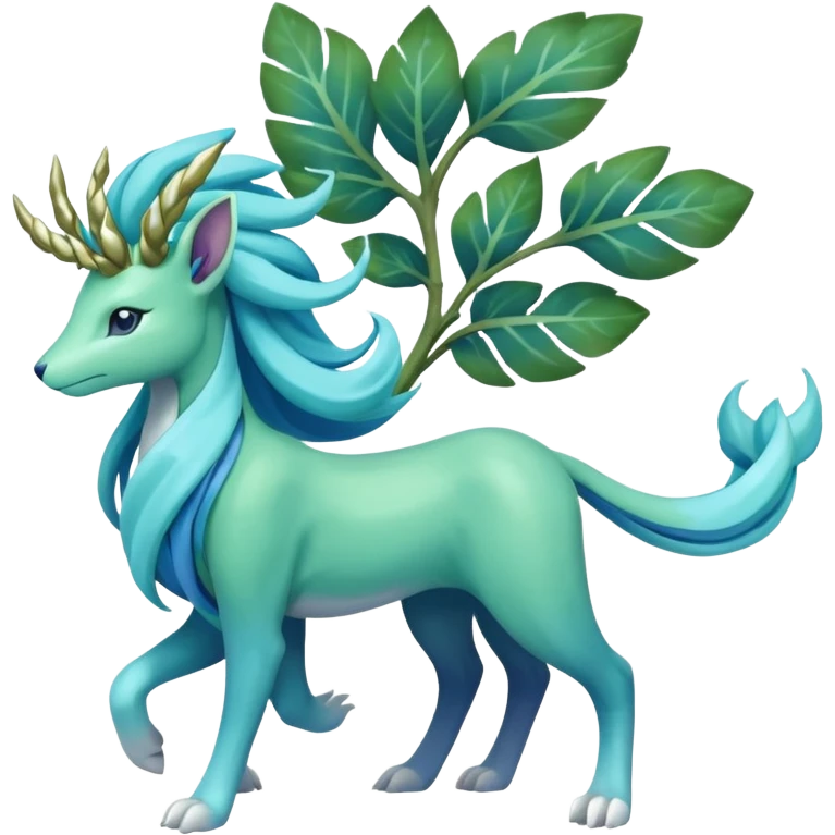 Suicune-Aurorus-Amaura-Meganium-fusion (full body) emoji