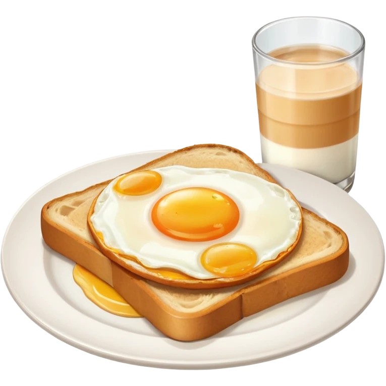Breakfast ( bread + egg + glass of milk)
 emoji
