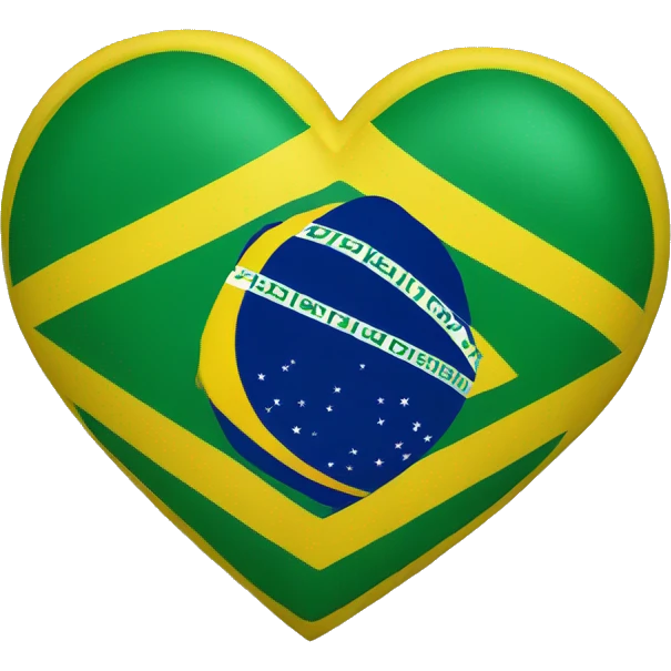 Heart with the brazil flag emoji