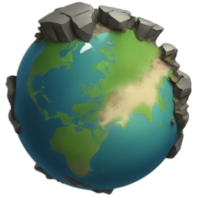 Earth breaking emoji