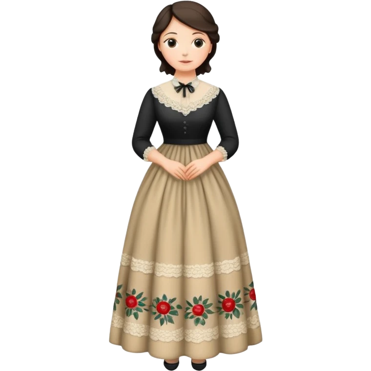 woman teacher in 19 century emoji