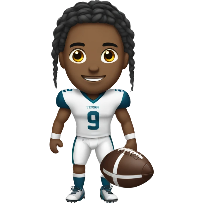 football player with braids emoji