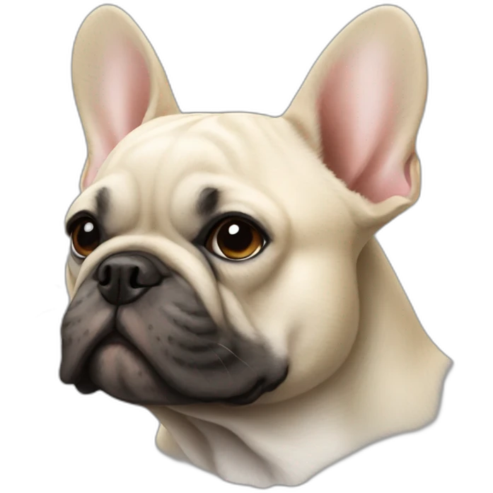 dog French Bulldog in profile emoji