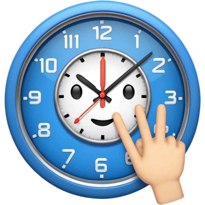 I want a clock it emoji with the fingers like the latest trend  emoji