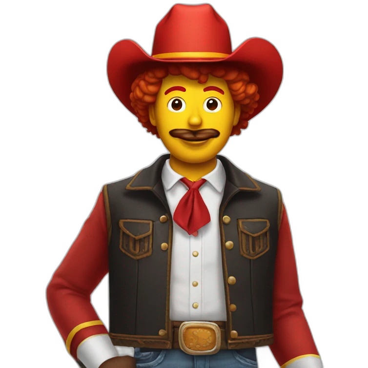 cowboy ronald mcdonald emoji
