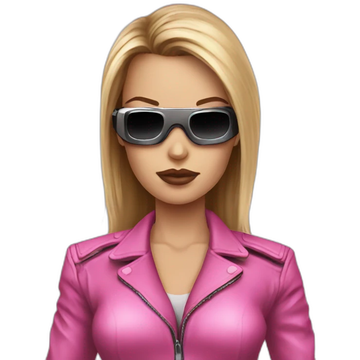 Terminator girl pink emoji